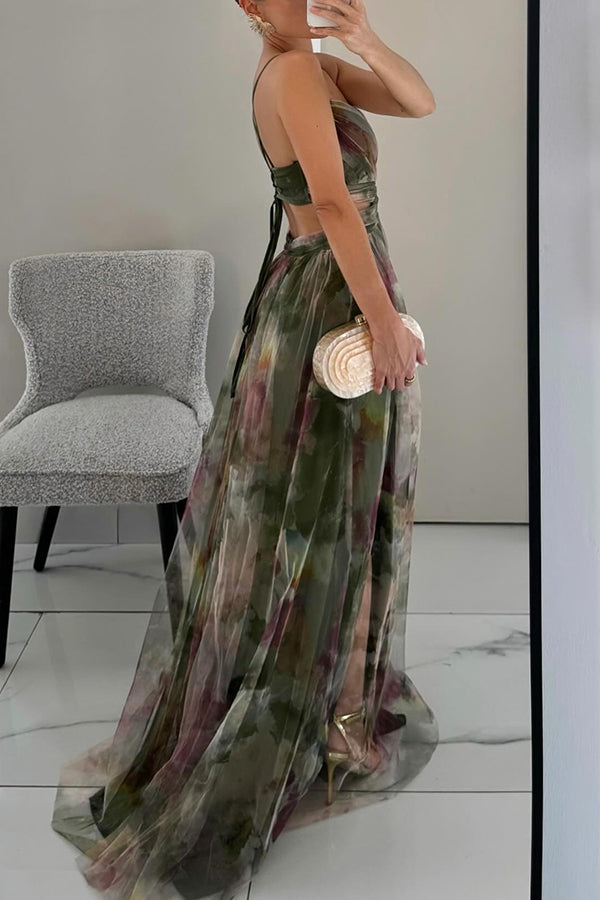 Women's Garden Party Floral Print Wedding Guest Dress | Maxi