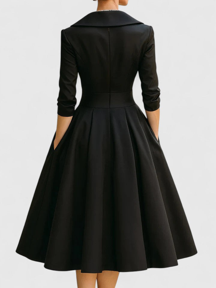 Women's Elegant Formal A Line Wrap Dress | Midi
