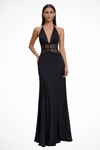 Women's Plunging Halter Neck Wedding Guest Dress | Maxi