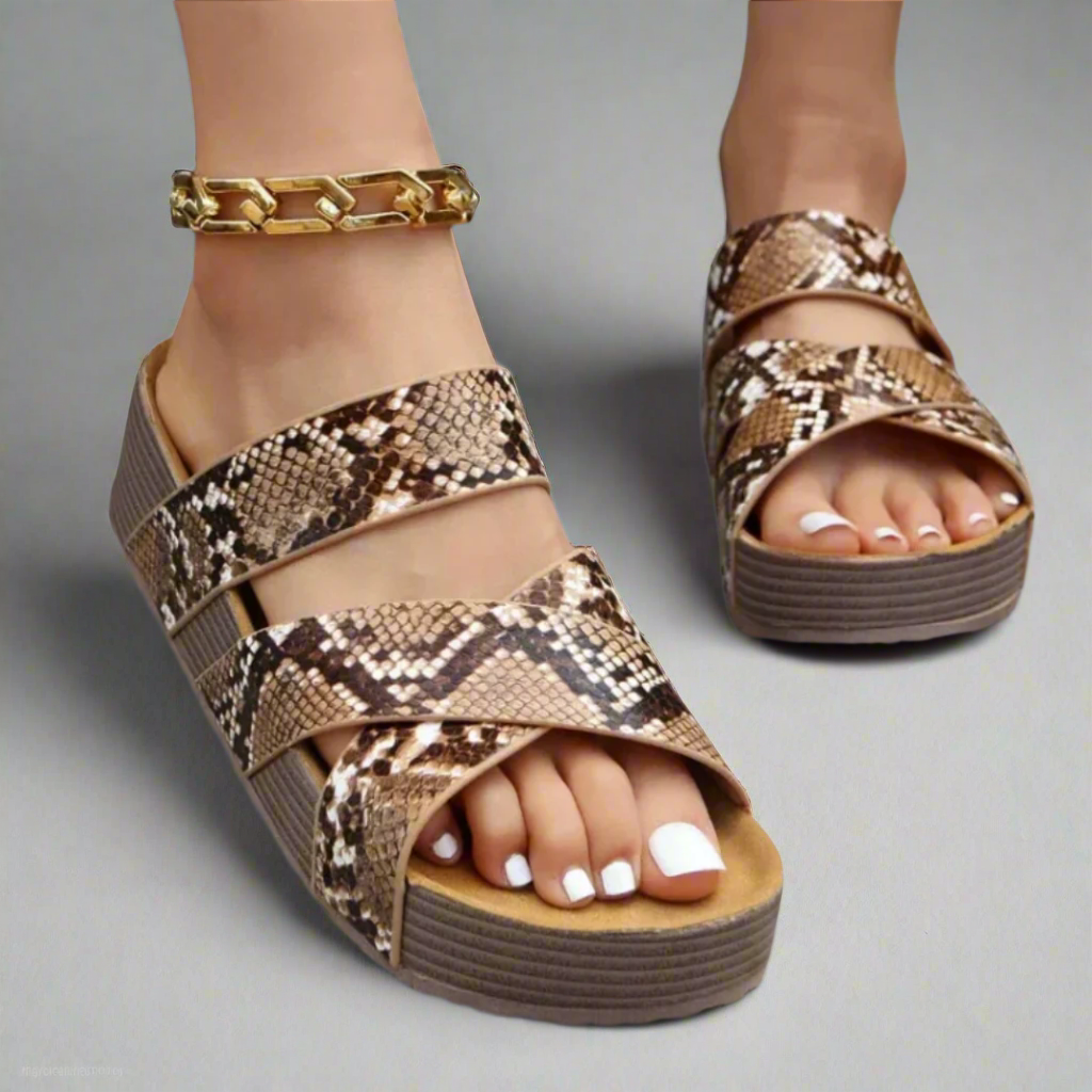 Women's Summer Low Platform Slide Sandals | Orthopedic