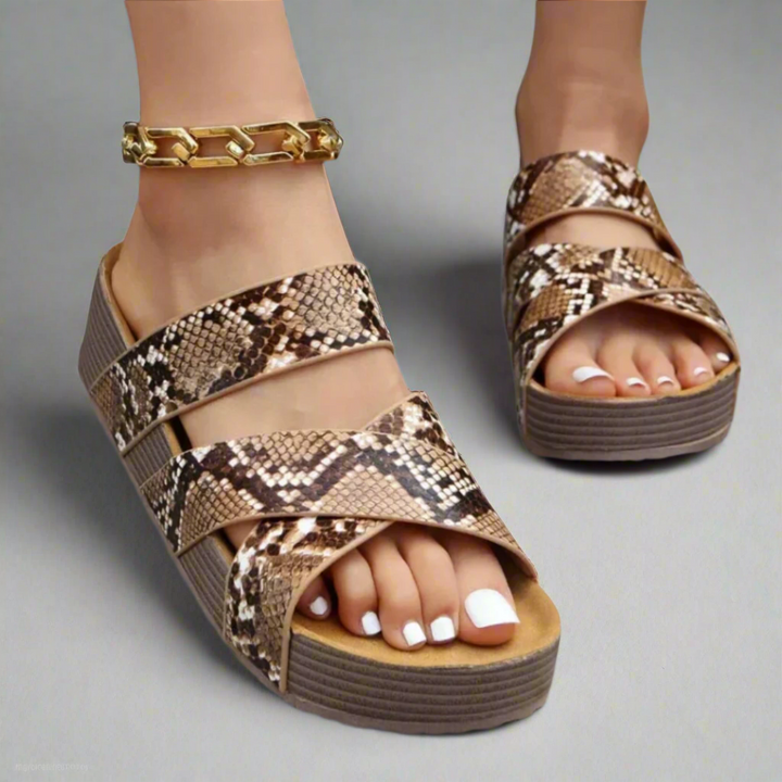 Women's Summer Low Platform Slide Sandals | Orthopedic