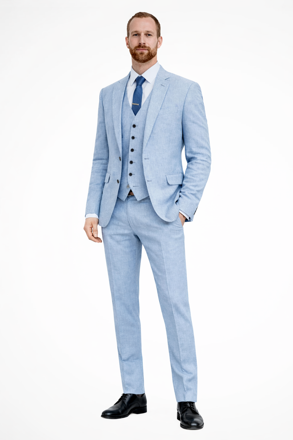 Men's Formal Wedding Guest Suit Blazer Trousers and Waistcoat Set | Three Piece
