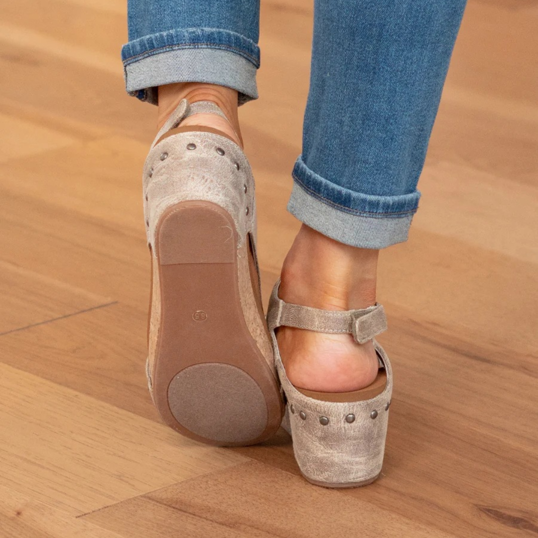 Women's Casual Ankle Strap Hook and Loop Wedge Sandals | Orthopedic