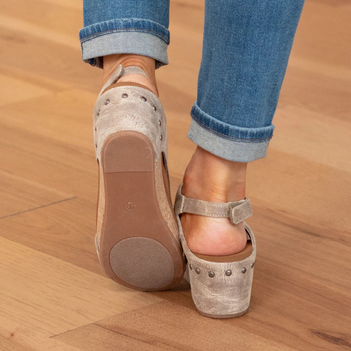 Women's Casual Ankle Strap Hook and Loop Wedge Sandals | Orthopedic
