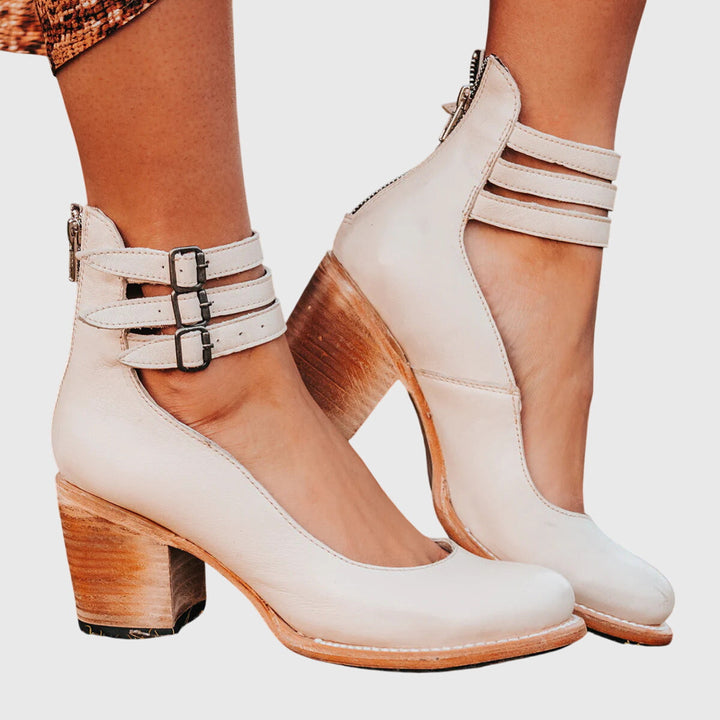 Women's Elegant Multi-Strap Block Heel Sandals | Orthopedic