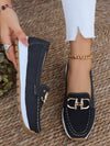 Women's Buckle Detail Orthopedic Work Loafers | Slip On