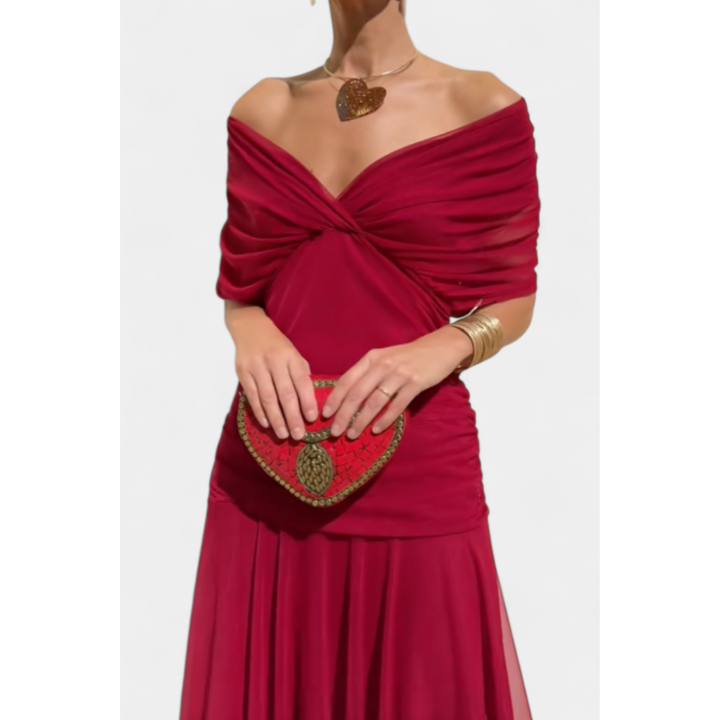 Women's Off-Shoulder Evening Dress | Maxi