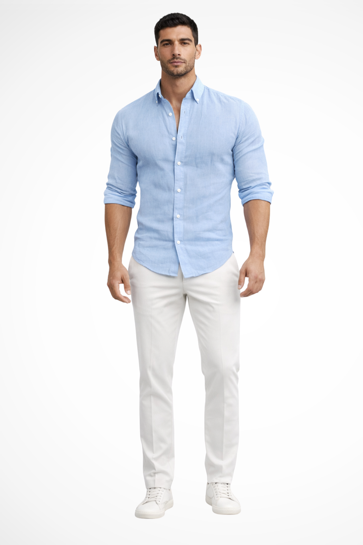 Men's Loose Fit Casual Summer Shirt | Long Sleeve