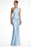 Women's Chique One Shoulder Ruched Wedding Guest Dress | Maxi