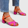 Women's Two Tone Block Heel Sandals | Orthopedic
