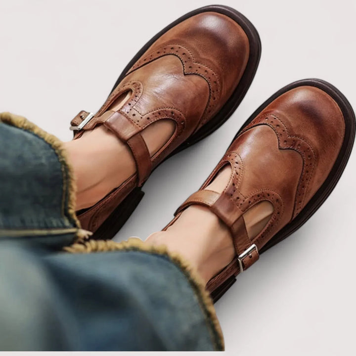 Women's Orthopedic Buckle Closure Mary Jane Shoes | Wide Fit