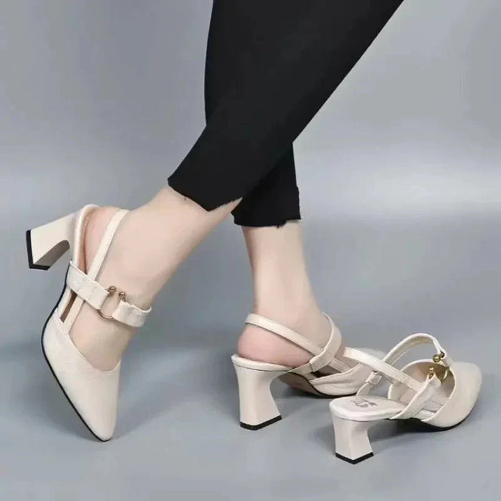 Women's Elegant Slingback Pointed Toe Heels | Orthopedic