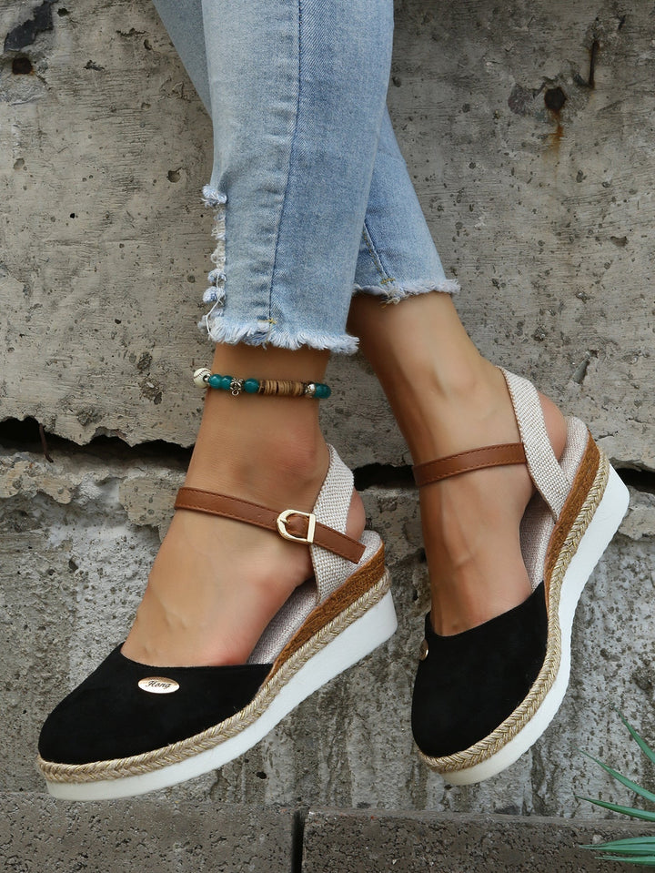Women's Espadrille Wedge Ankle Strap Sandals | Orthopedic