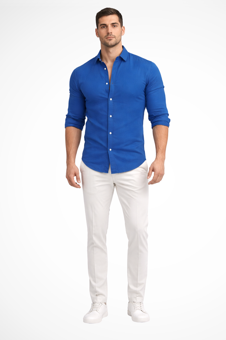 Men's Loose Fit Casual Summer Shirt | Long Sleeve