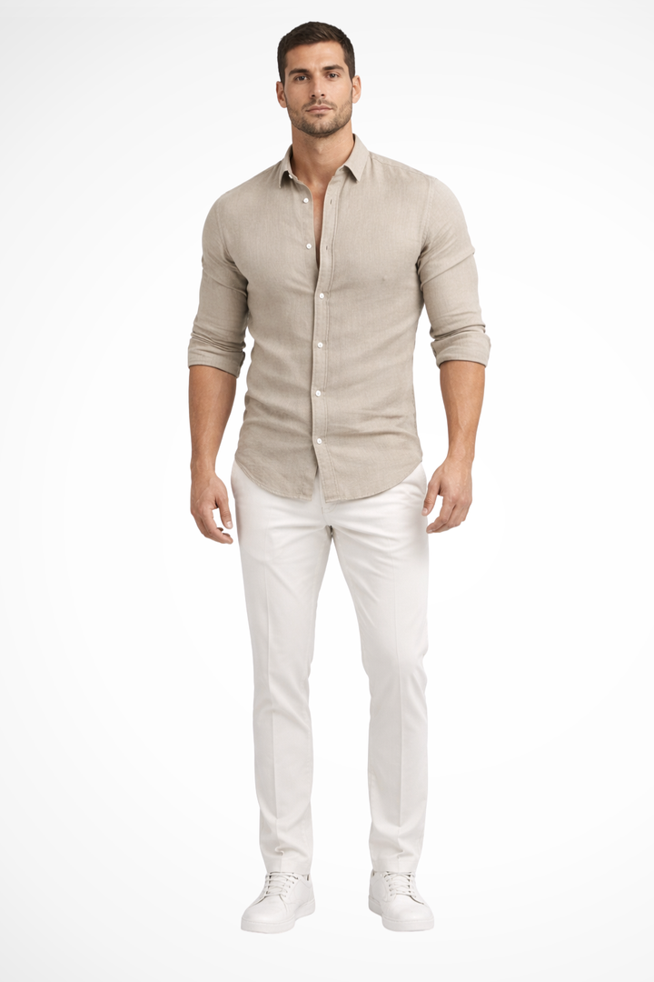 Men's Loose Fit Casual Summer Shirt | Long Sleeve