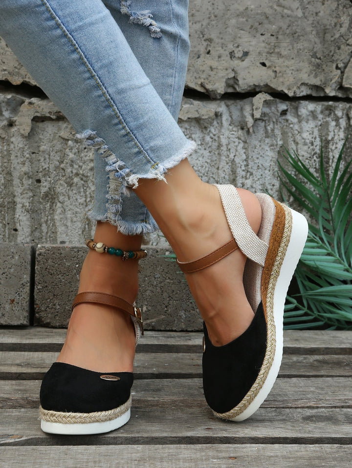 Women's Espadrille Wedge Ankle Strap Sandals | Orthopedic