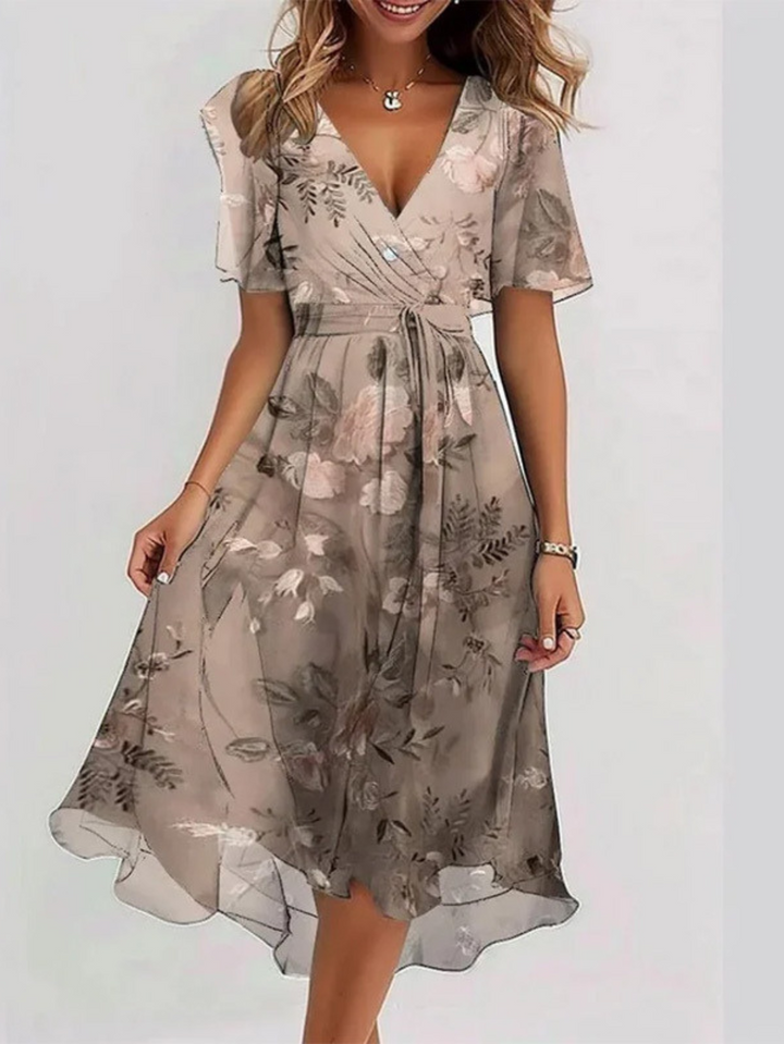 Women's Flowy Printed Summer Dress | Midi