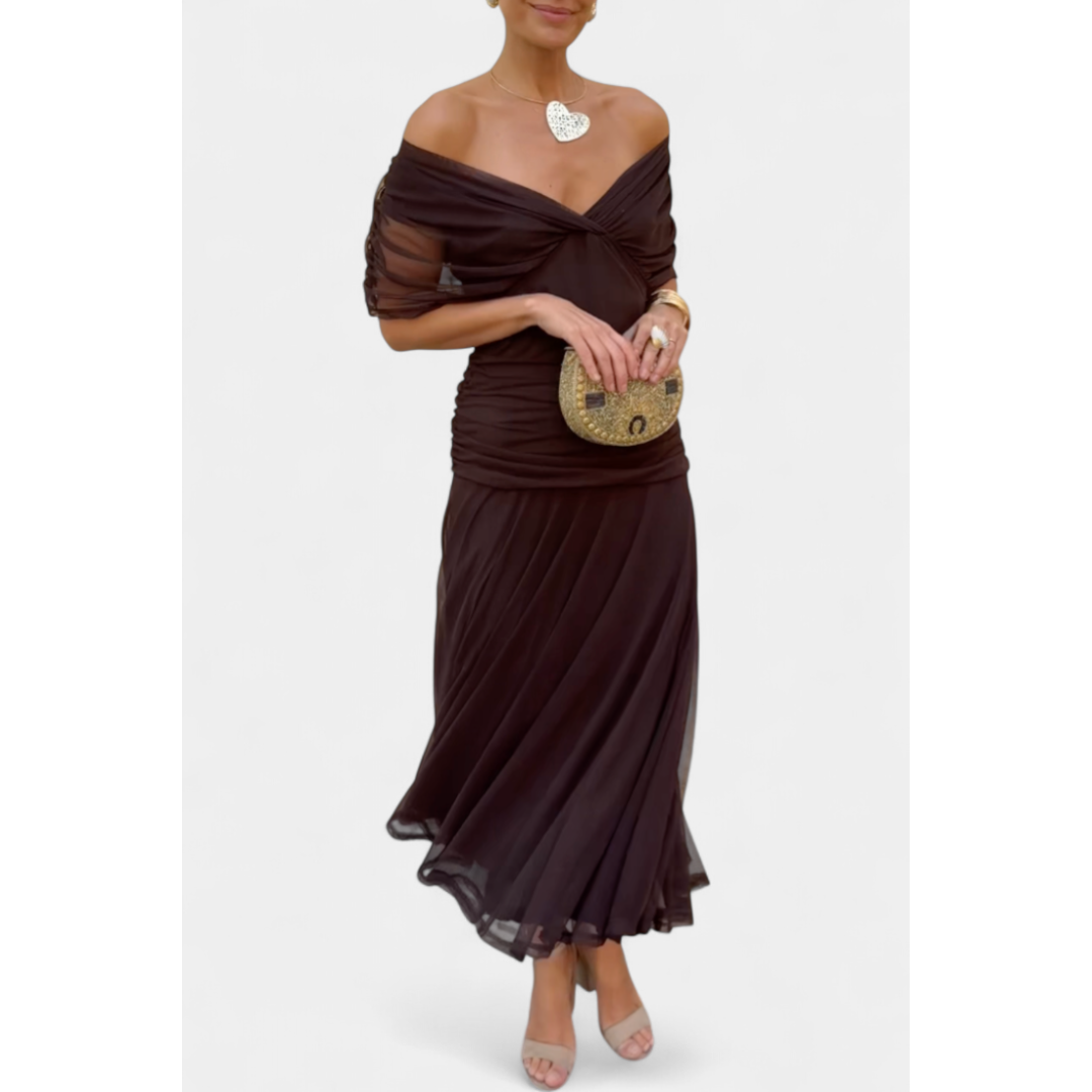 Women's Off-Shoulder Evening Dress | Maxi