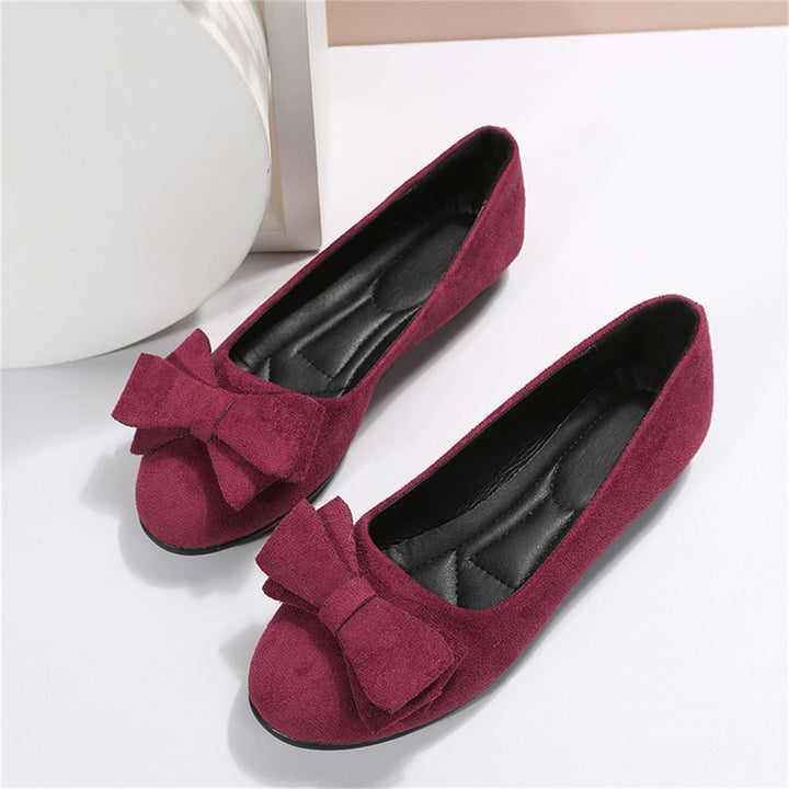 Women's Bow Tie Detail Round Toe Flat Shoes | Orthopedic