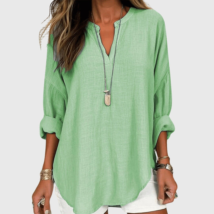 Women's Flowy Elegant Beach Summer Shirt | Long Sleeve