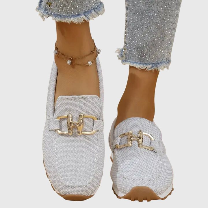 Women's Work Buckle Detail Orthopedic Loafers | Slip On