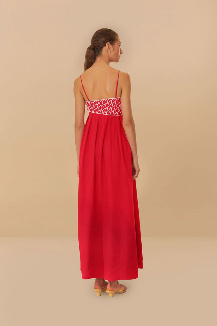 Women's Summer Fish Print Spaghetti Strap Dress | Maxi
