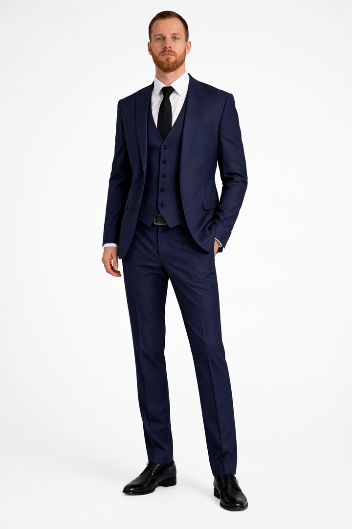 Men's Formal Wedding Guest Suit Blazer Trousers and Waistcoat Set | Three Piece