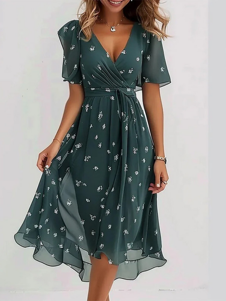 Women's Flowy Printed Summer Dress | Midi