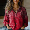 Women's Bohemian Pattern Vintage Blouse | Long Sleeves