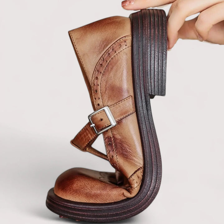 Women's Orthopedic Buckle Closure Mary Jane Shoes | Wide Fit