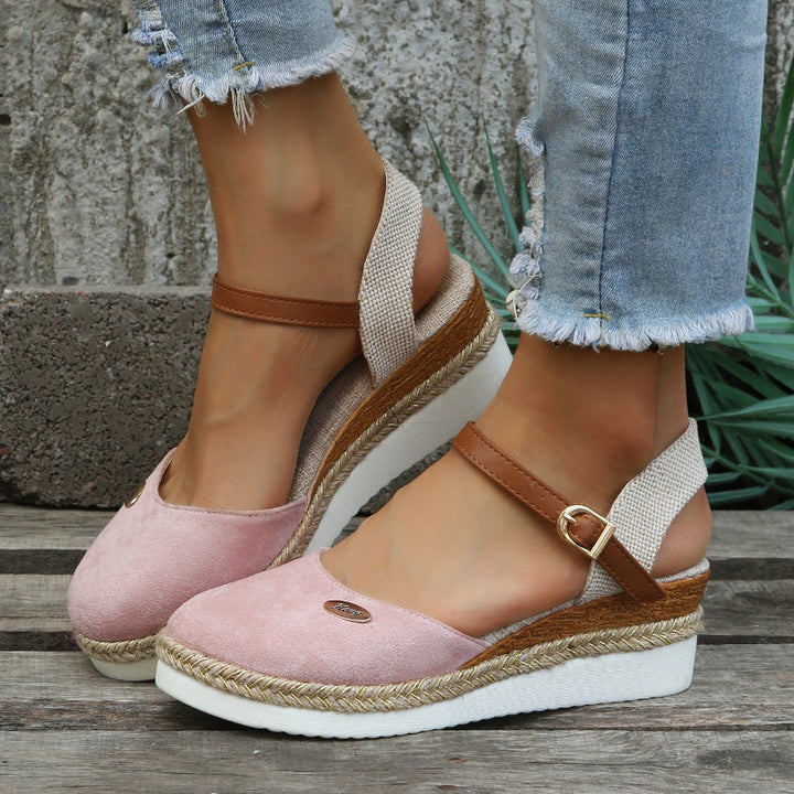 Women's Espadrille Wedge Ankle Strap Sandals | Orthopedic
