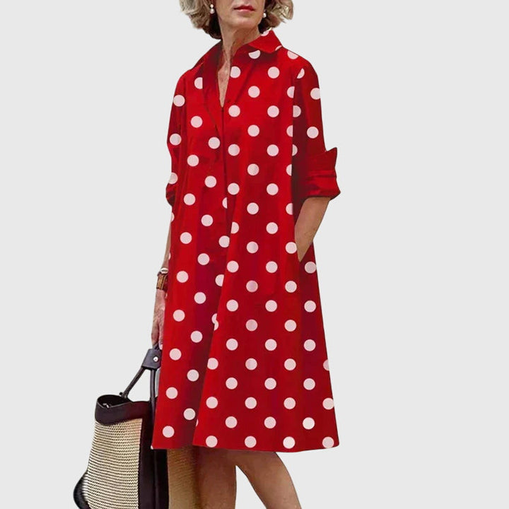 Women's Elegant Shirt Dress With Pockets | Mini
