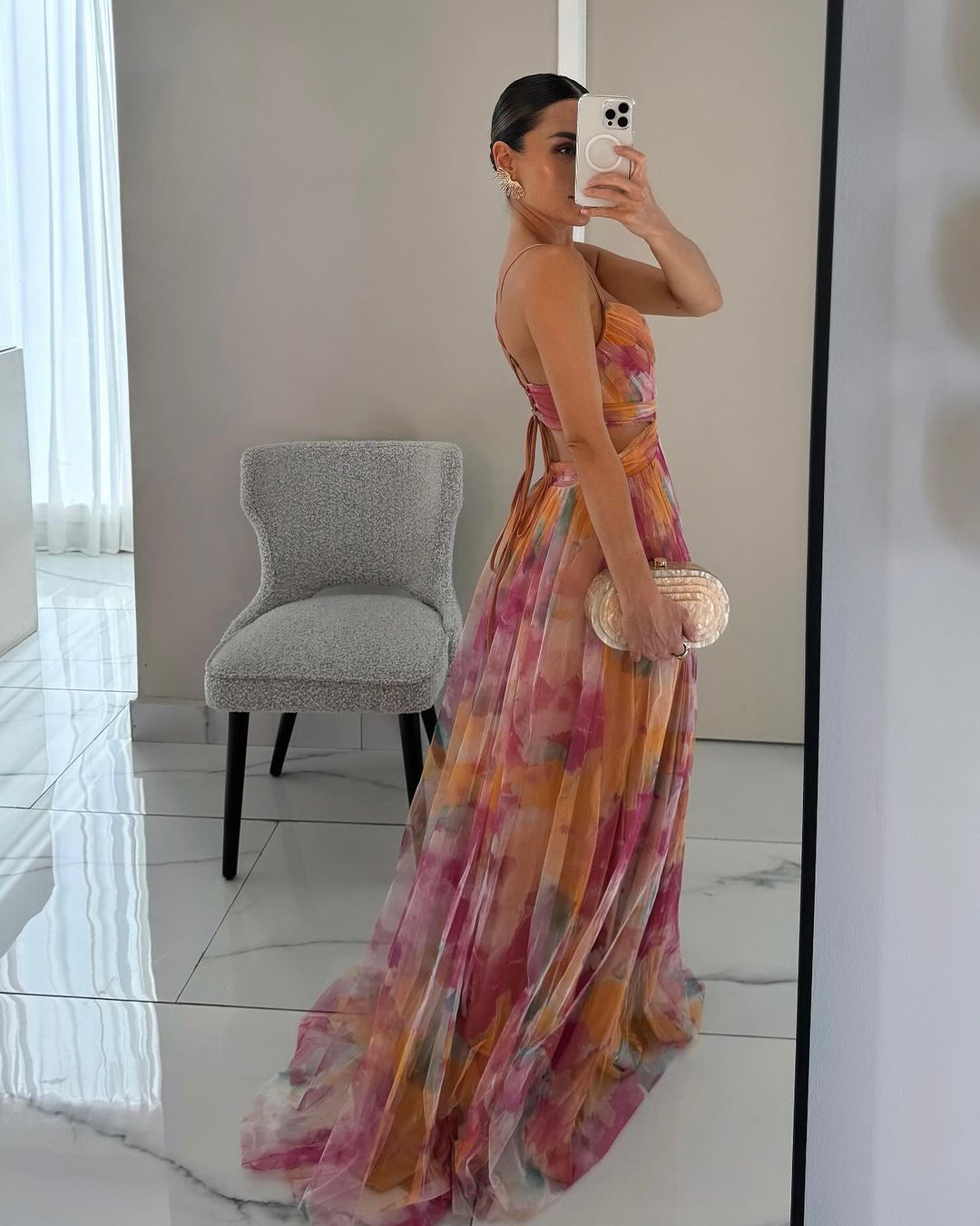 Women's Garden Party Floral Print Wedding Guest Dress | Maxi