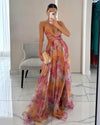 Women's Garden Party Floral Print Wedding Guest Dress | Maxi
