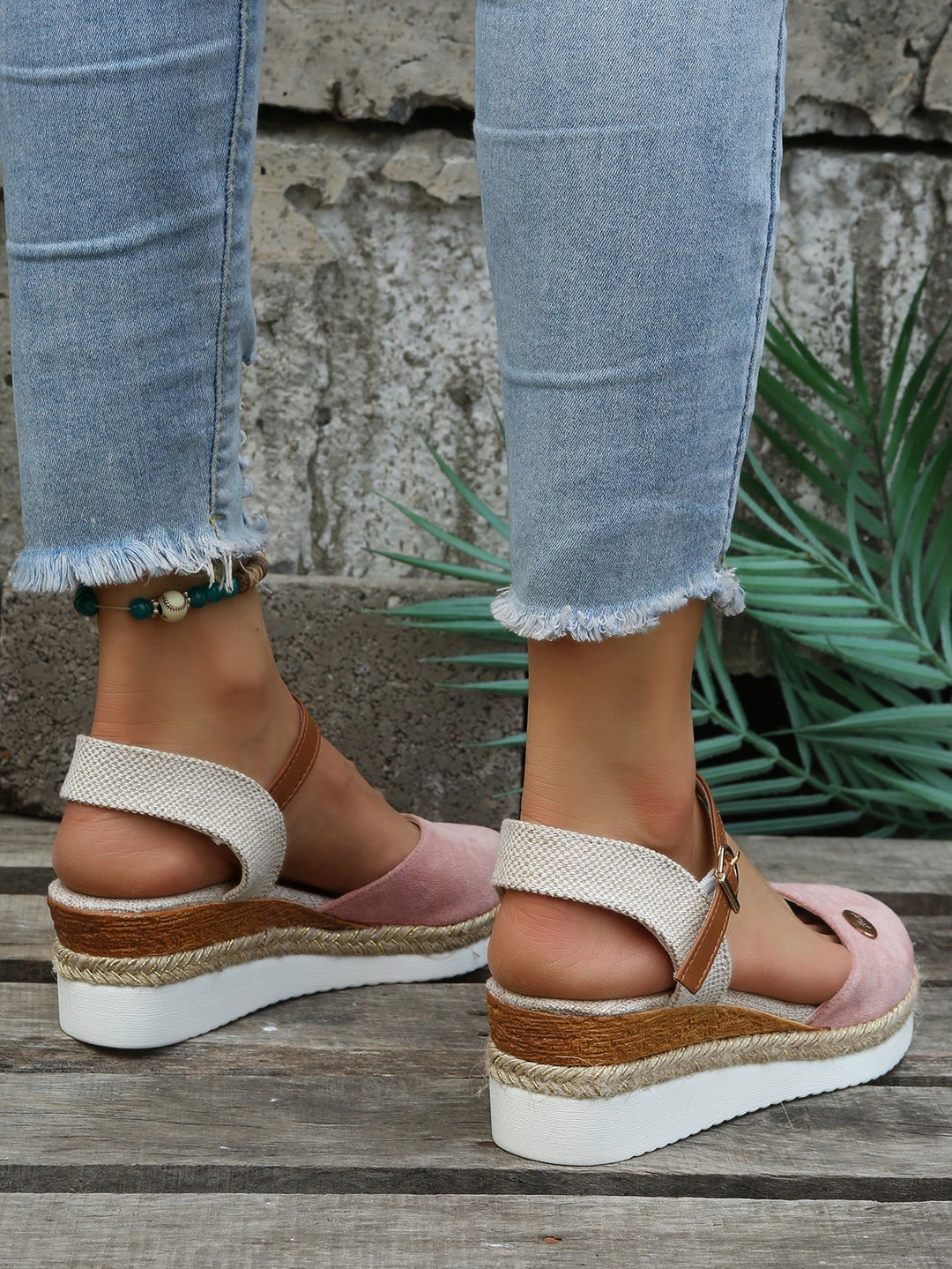 Women's Espadrille Wedge Ankle Strap Sandals | Orthopedic