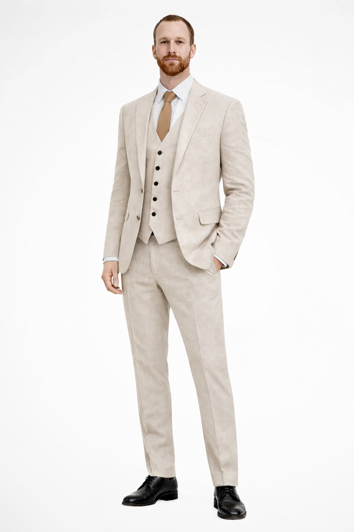 Men's Formal Wedding Guest Suit Blazer Trousers and Waistcoat Set | Three Piece