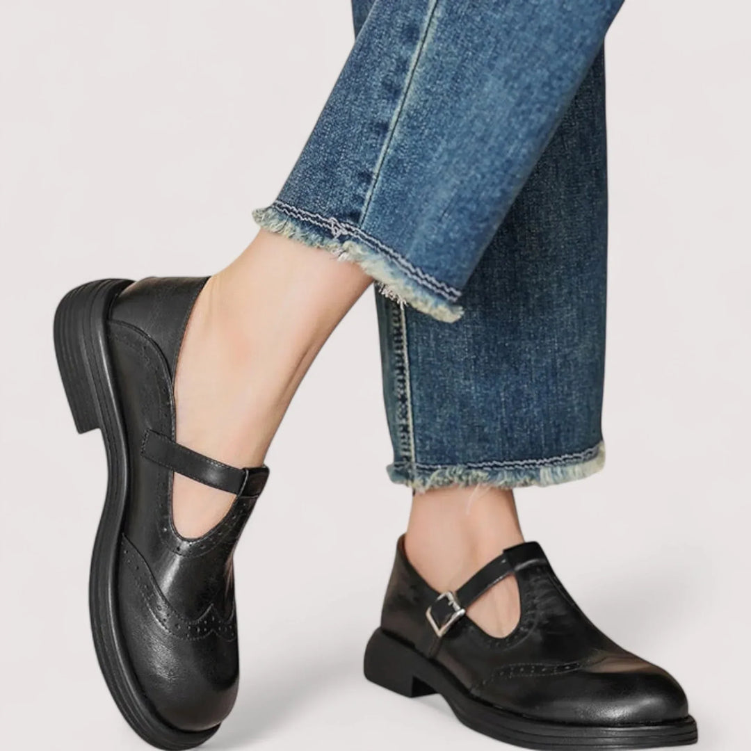 Women's Orthopedic Buckle Closure Mary Jane Shoes | Wide Fit