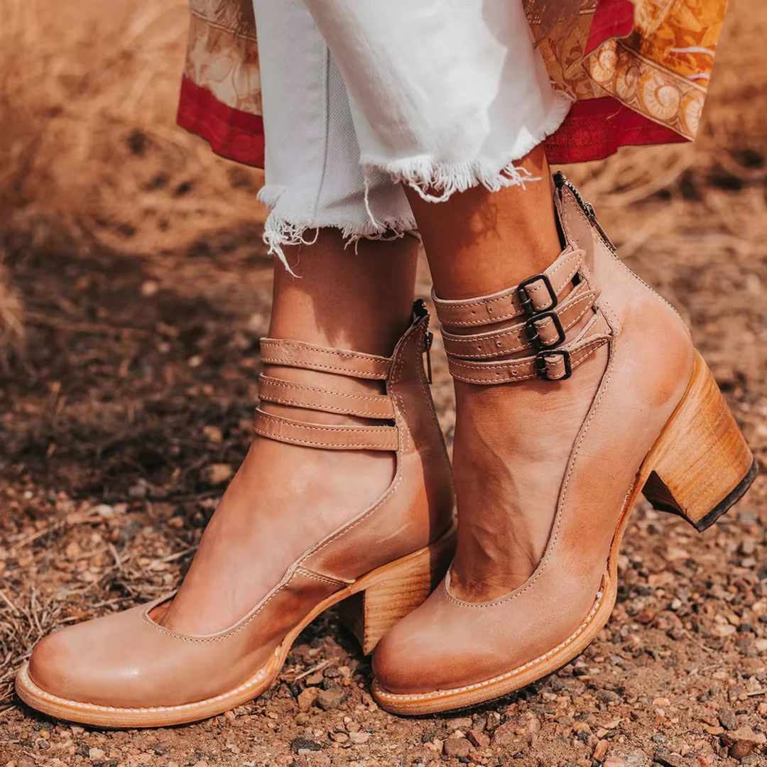 Women's Boho Multi-Strap Orthopedic Sandals | Block Heel