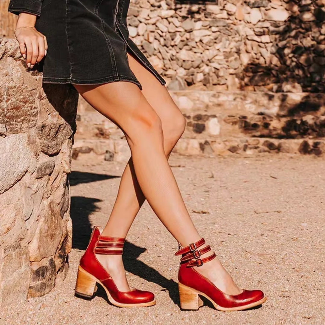 Women's Boho Multi-Strap Orthopedic Sandals | Block Heel