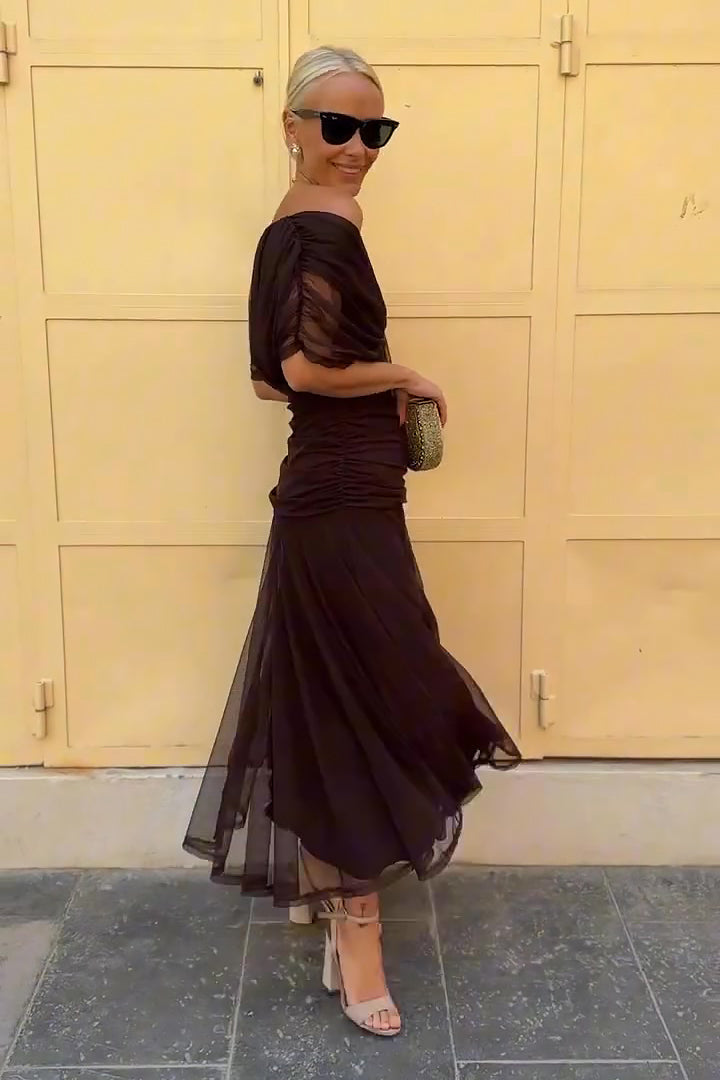 Women's Cocktail Off Shoulder Floral Dress | Maxi