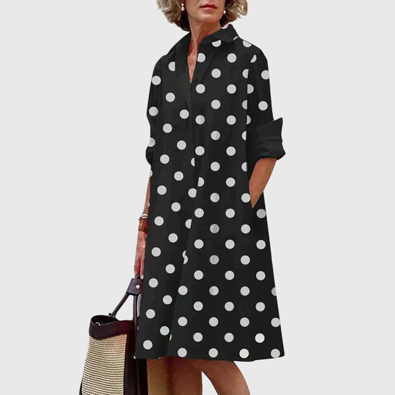 Women's Elegant Shirt Dress With Pockets | Mini