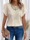 Women's Casual Boho Textured Blouse | Short Sleeves