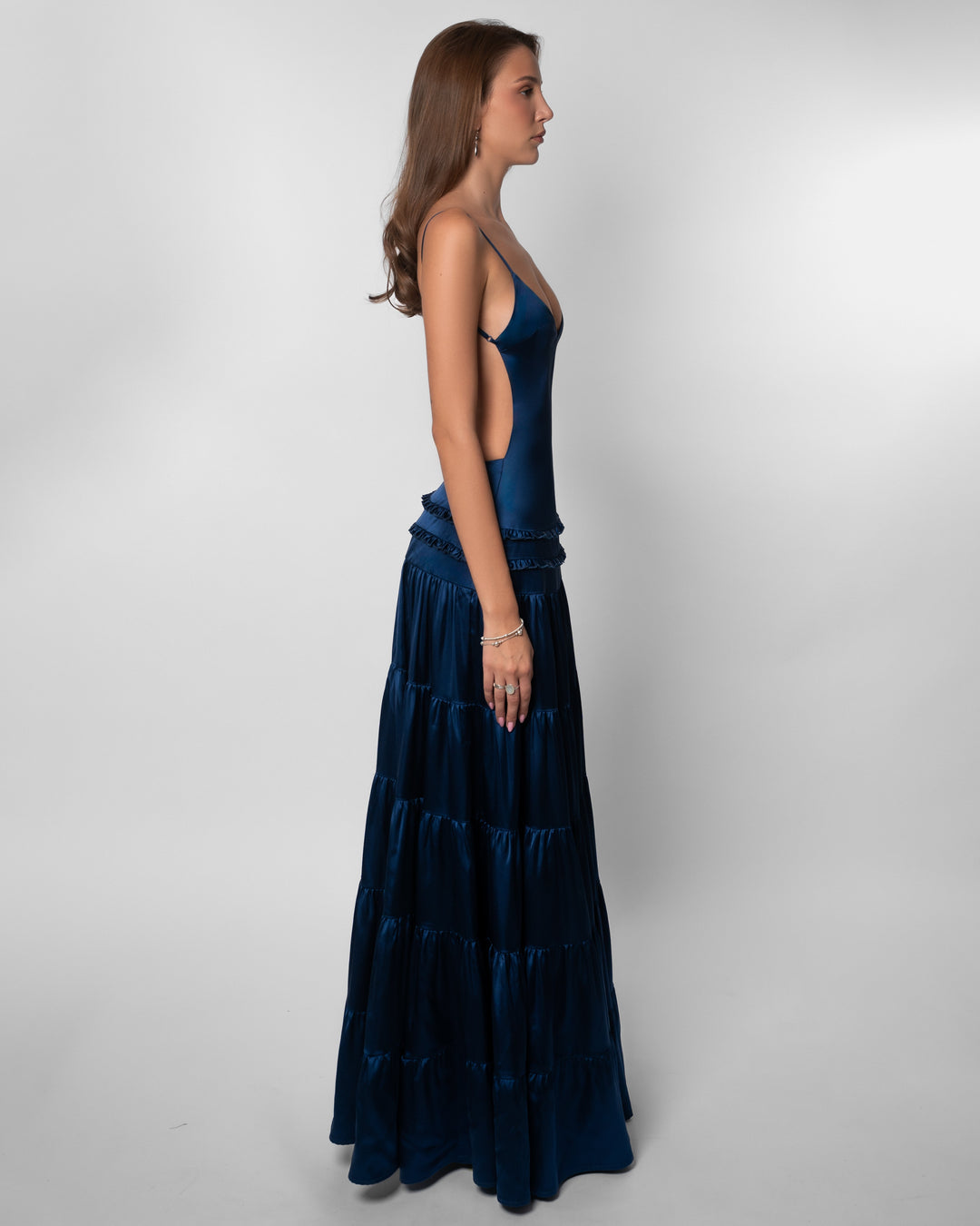 Women's Wedding Guest V Neck Cutout Dress | Maxi