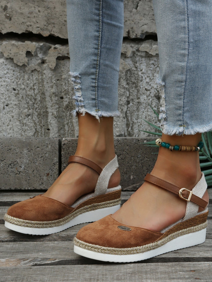 Women's Espadrille Wedge Ankle Strap Sandals | Orthopedic