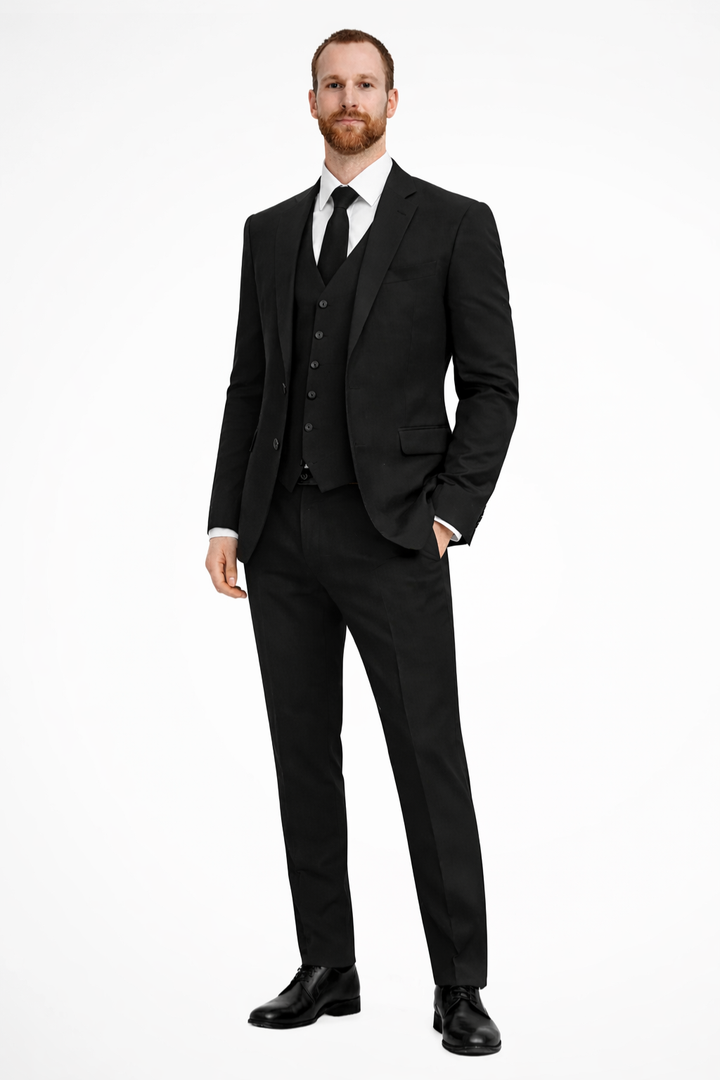 Men's Formal Wedding Guest Suit Blazer Trousers and Waistcoat Set | Three Piece