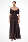 Women's Elegant Off-Shoulder Pleated Summer Dress | Maxi