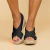 Women's Cross Strap Espadrille Wedge Sandals | Orthopedic