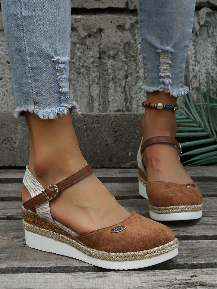 Women's Espadrille Wedge Ankle Strap Sandals | Orthopedic