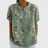 Women's Collared Floral Blouse | Short Sleeve
