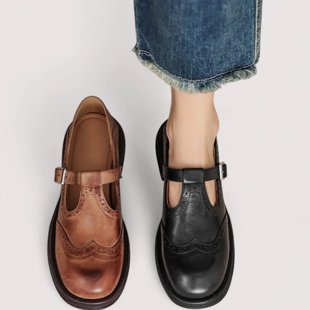 Women's Orthopedic Buckle Closure Mary Jane Shoes | Wide Fit